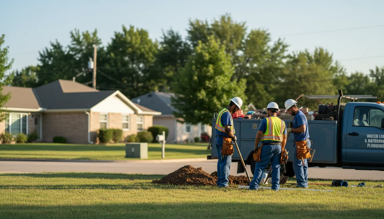 Residential water line and bathroom plumbing service in Rowe, NM
